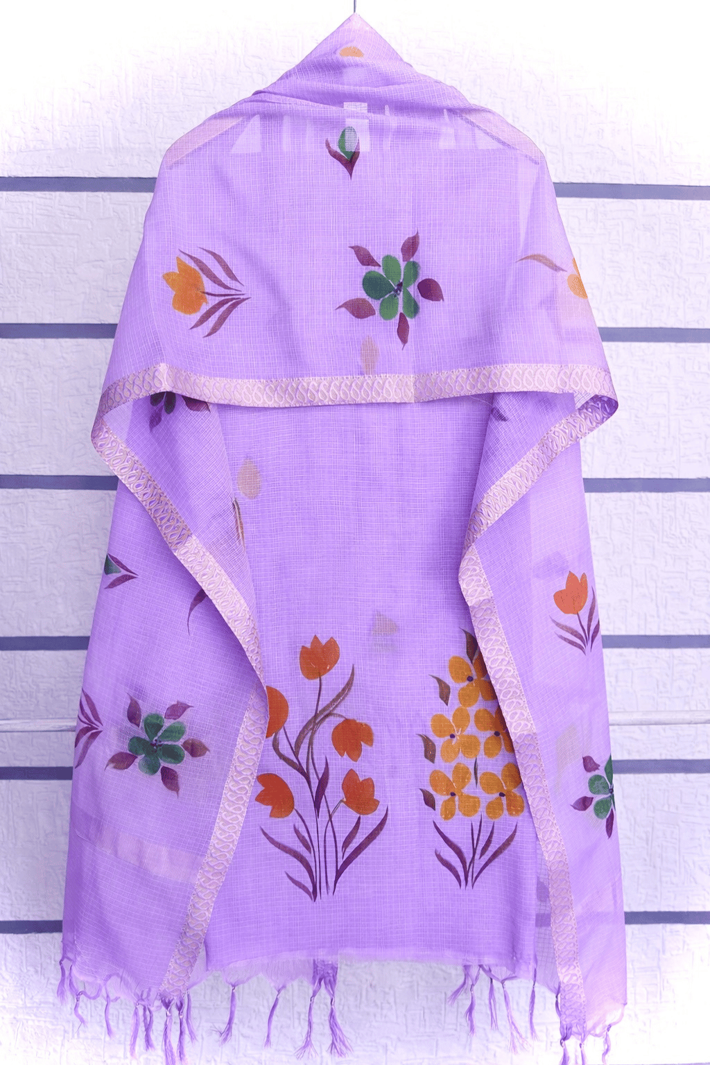 Terracotta Rose Kota Doria Cotton Dress Material