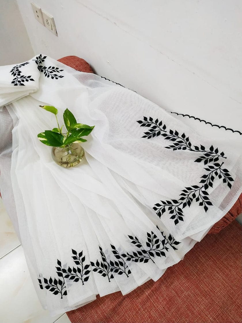 Stunning white kota doria saree