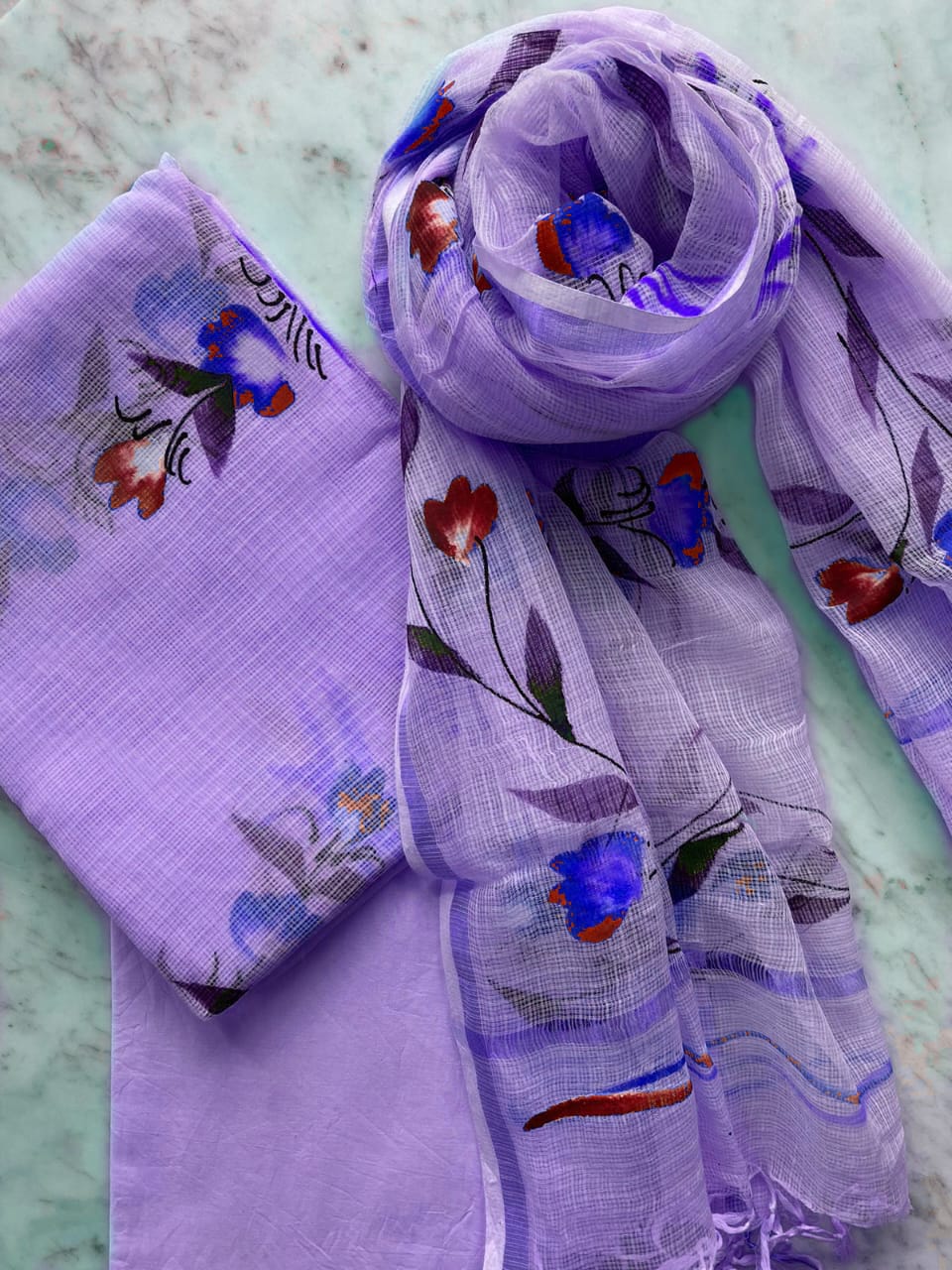cotton work dress materials heavy cotton embroidery work dress material