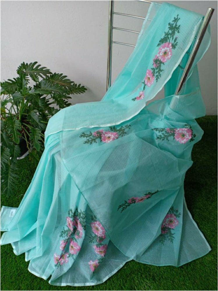 Pastel Bloom Kota Cotton Saree