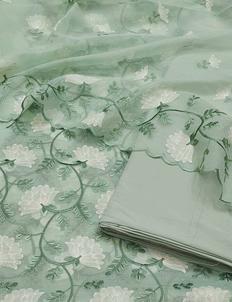 Noorani Kota Cotton Dress material with Bottom