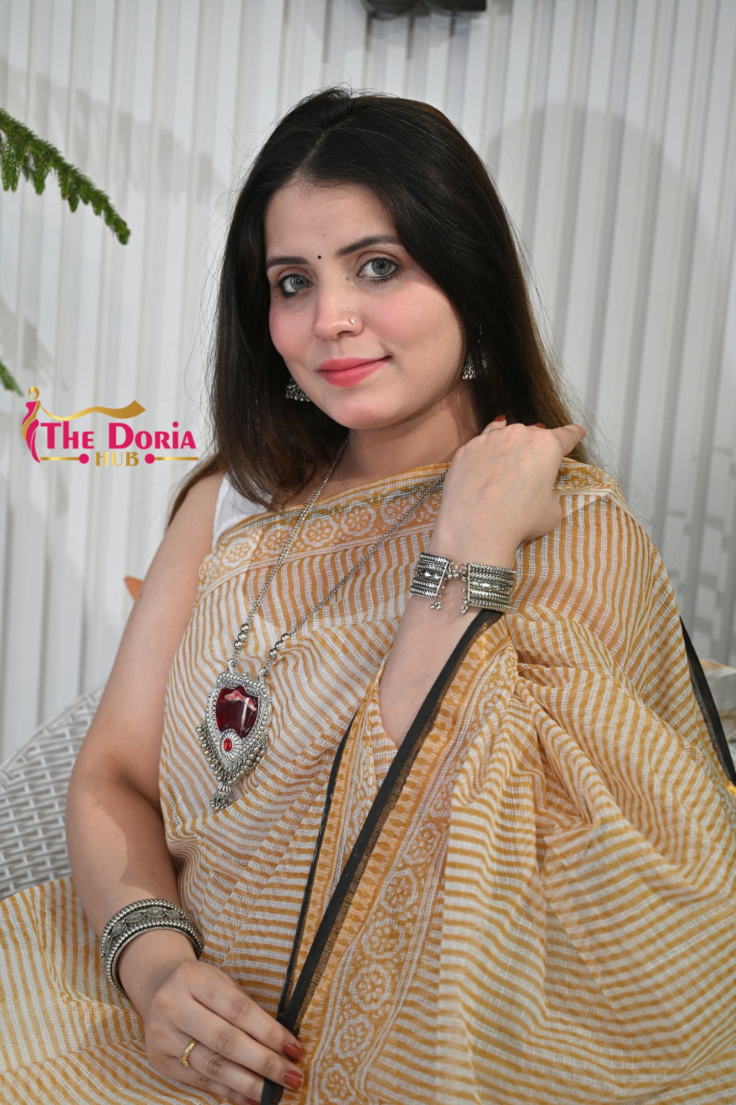Subtle Striped Kota Doria Saree