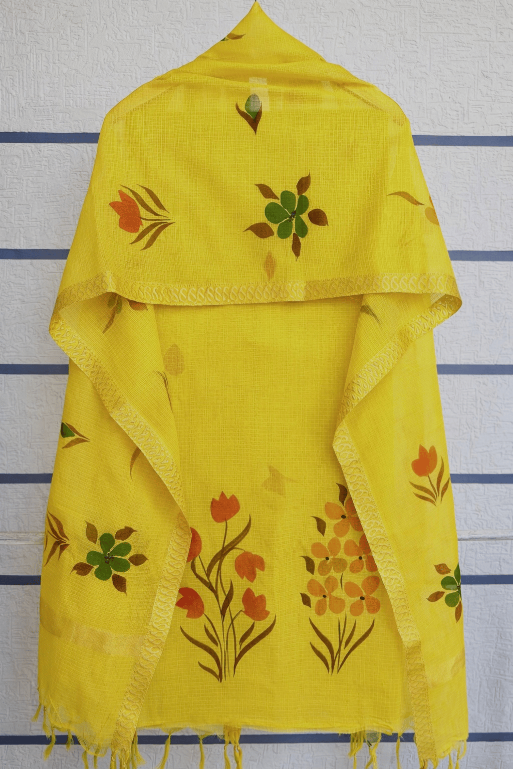 Marigold Mist Kota Doria Cotton Dress Material