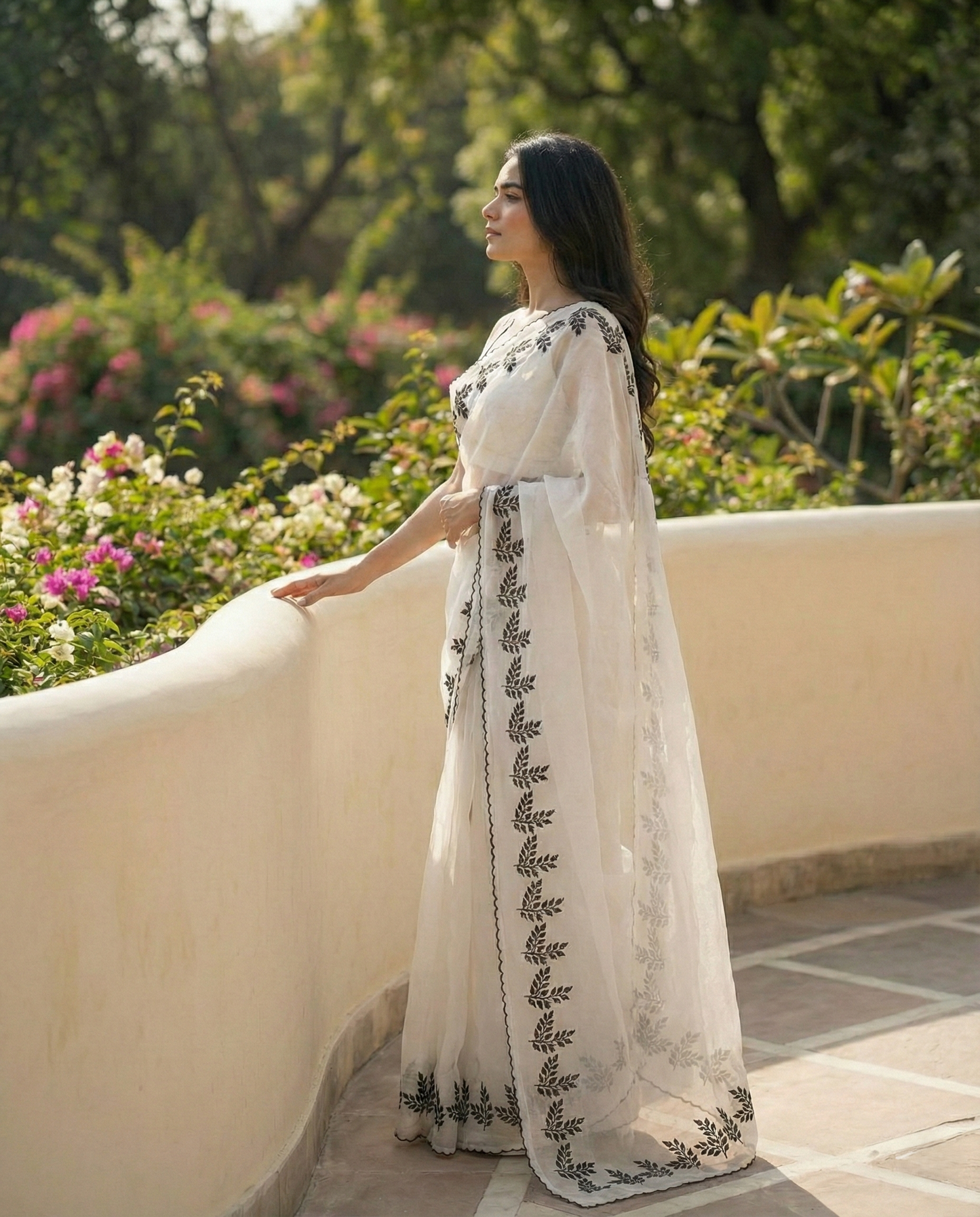 Stunning white kota doria saree