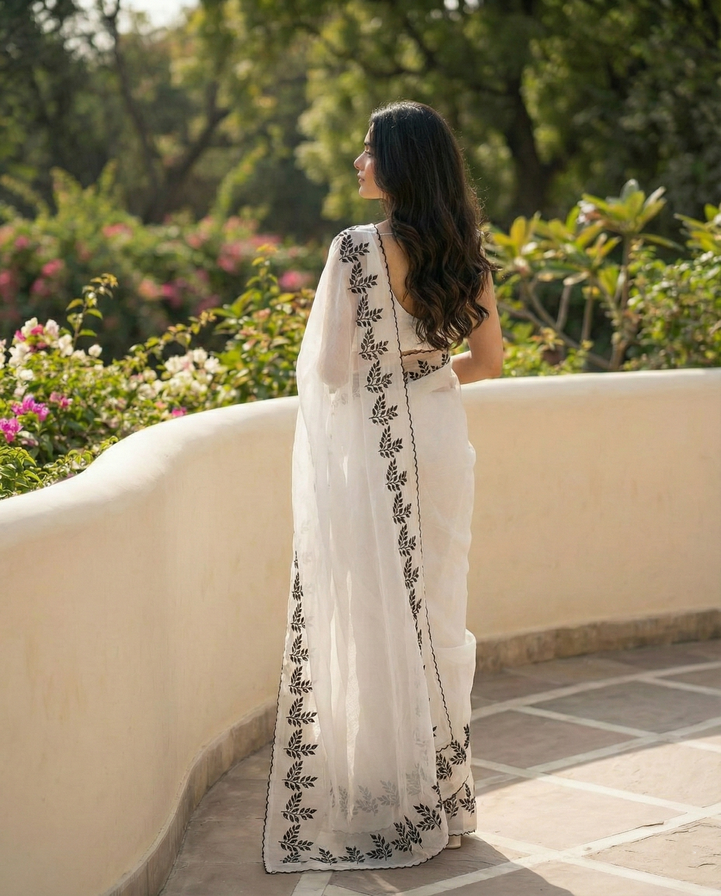 Stunning white kota doria saree