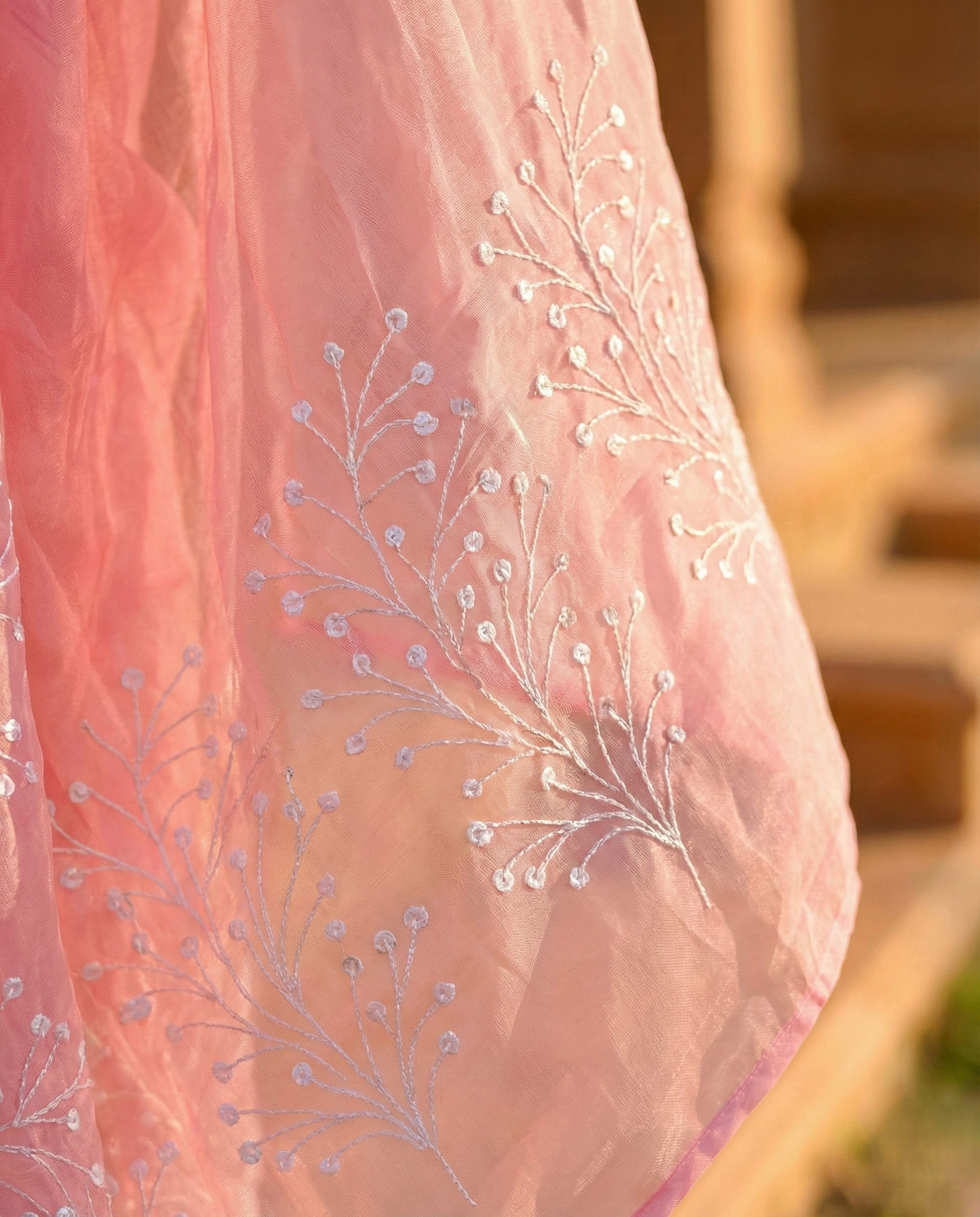 Stunning Pink Kota doria saree