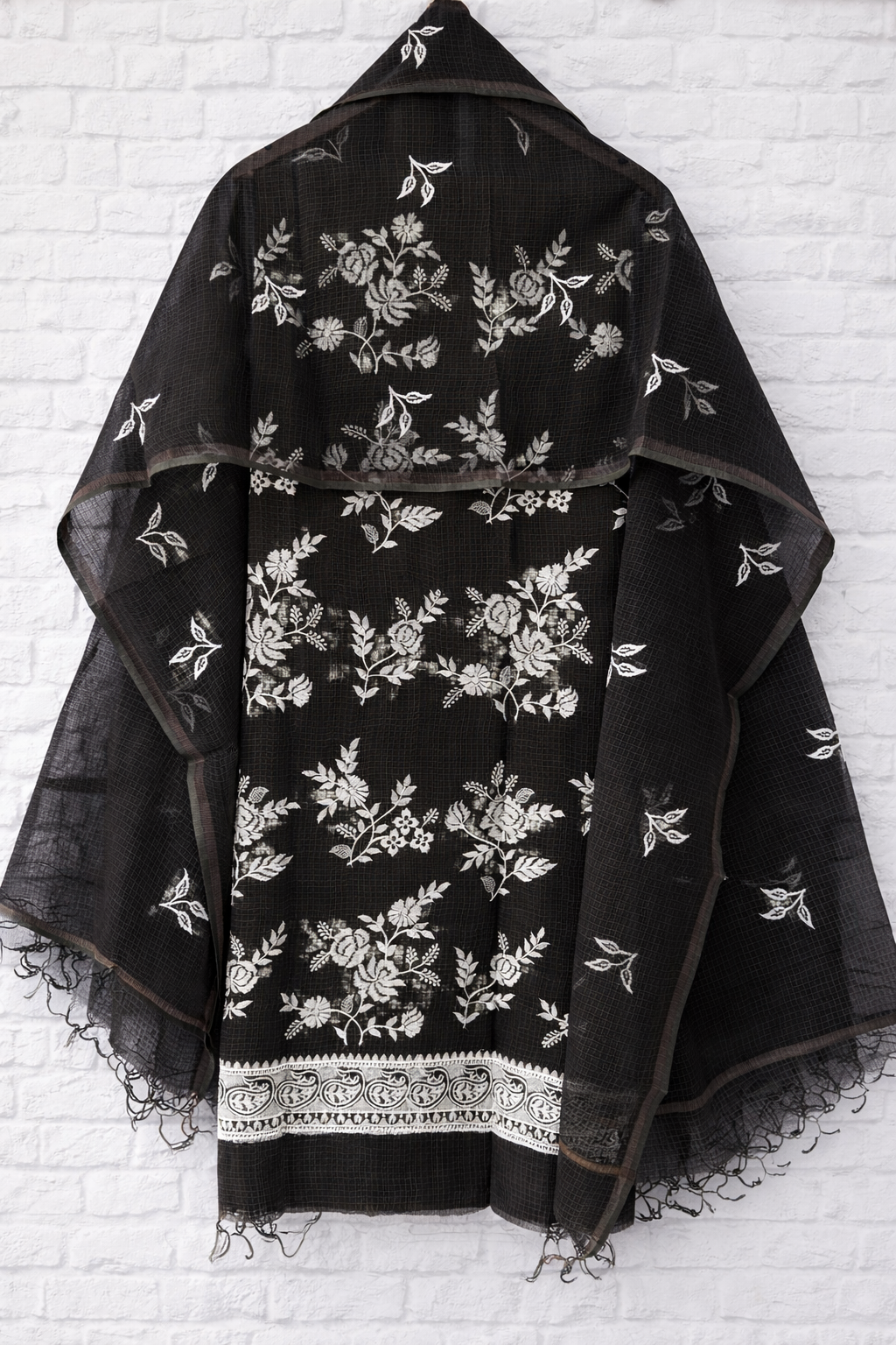 Midnight Bloom Embroidery Dress Material