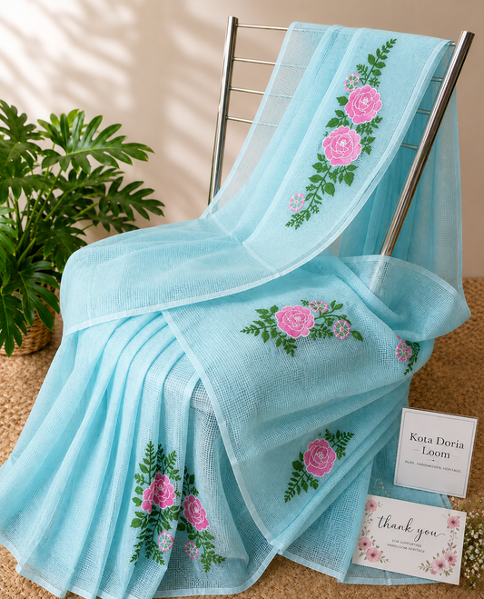 AQUA ROSE KOTA DORIA SAREE
