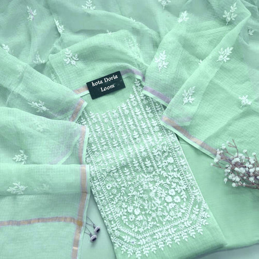 Pure Kota Cotton Embrodiery Work Dress Material