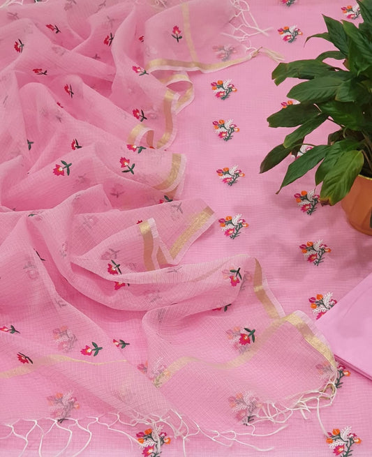 Gulaabo Work Dress Material kota doria with Bottom