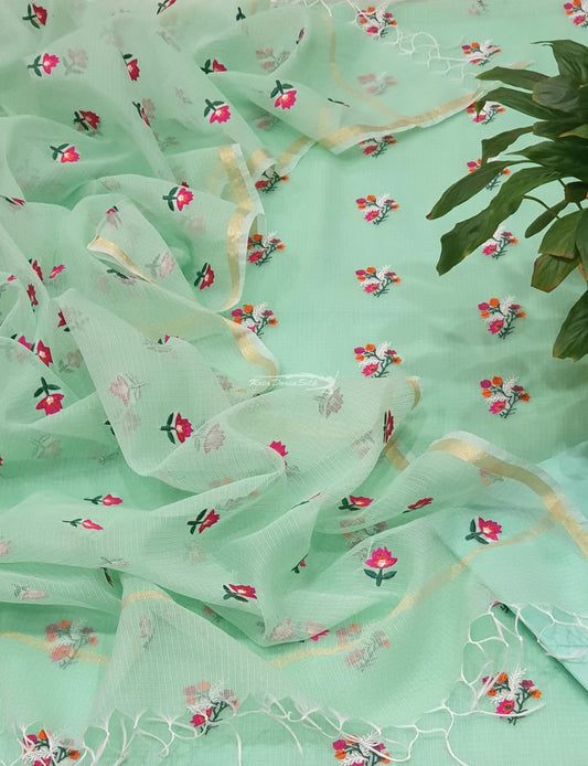 Gulzar Kota Doria Cotton Dress Material with Bottom
