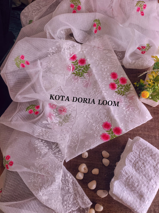 Kota Cotton Gulzaar Dress Material with Bottom