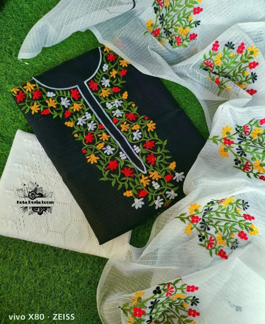 Rangrez Noir Dress Material with Bottom